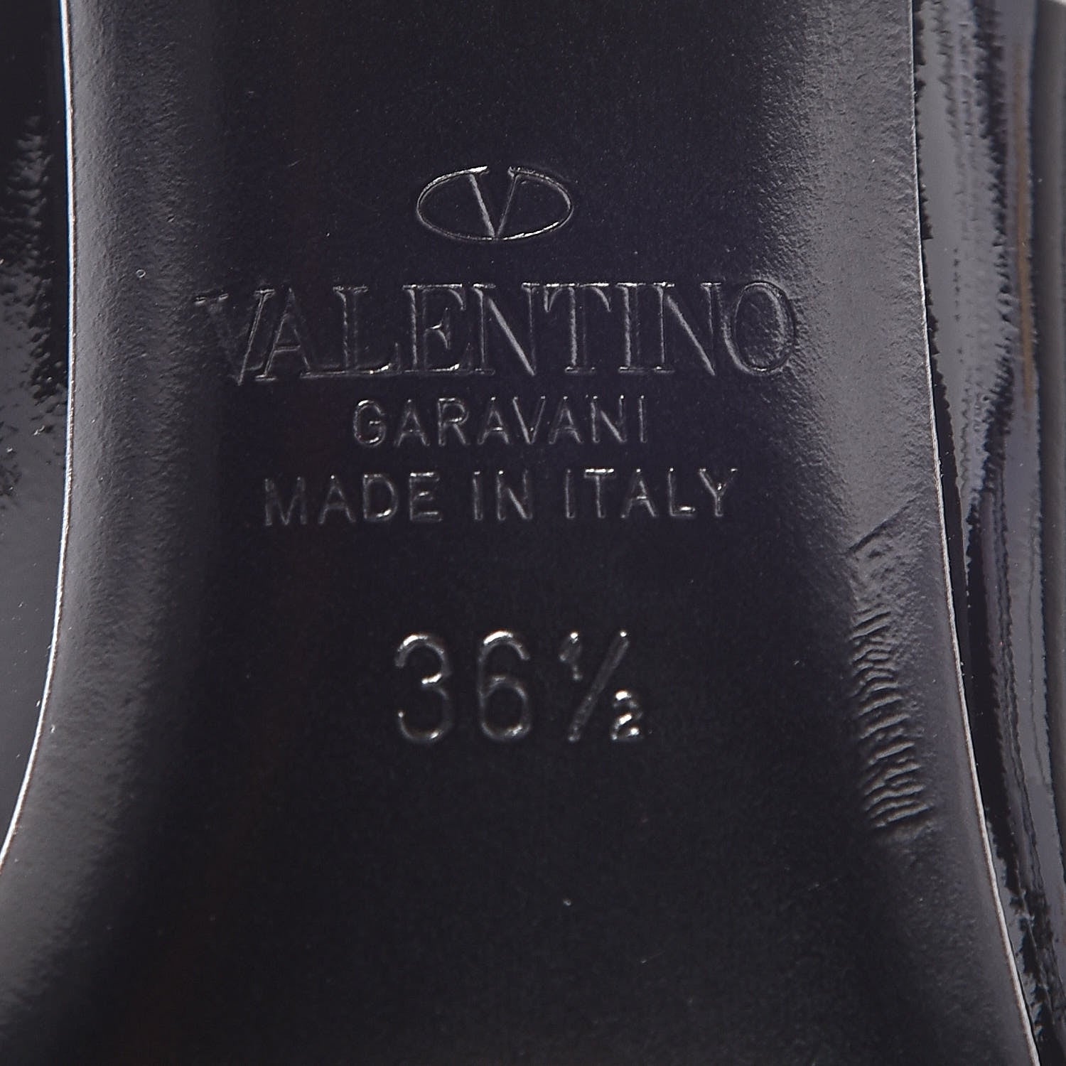 Valentino Garavani Patent VLTN 105mm Pumps 36.5 Black White 7 of 10