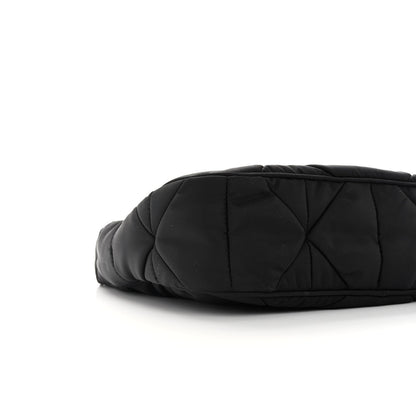 Prada Tessuto Nylon Triangle Quilted Padded Patchwork System Shoulder Bag Black 9 of 10