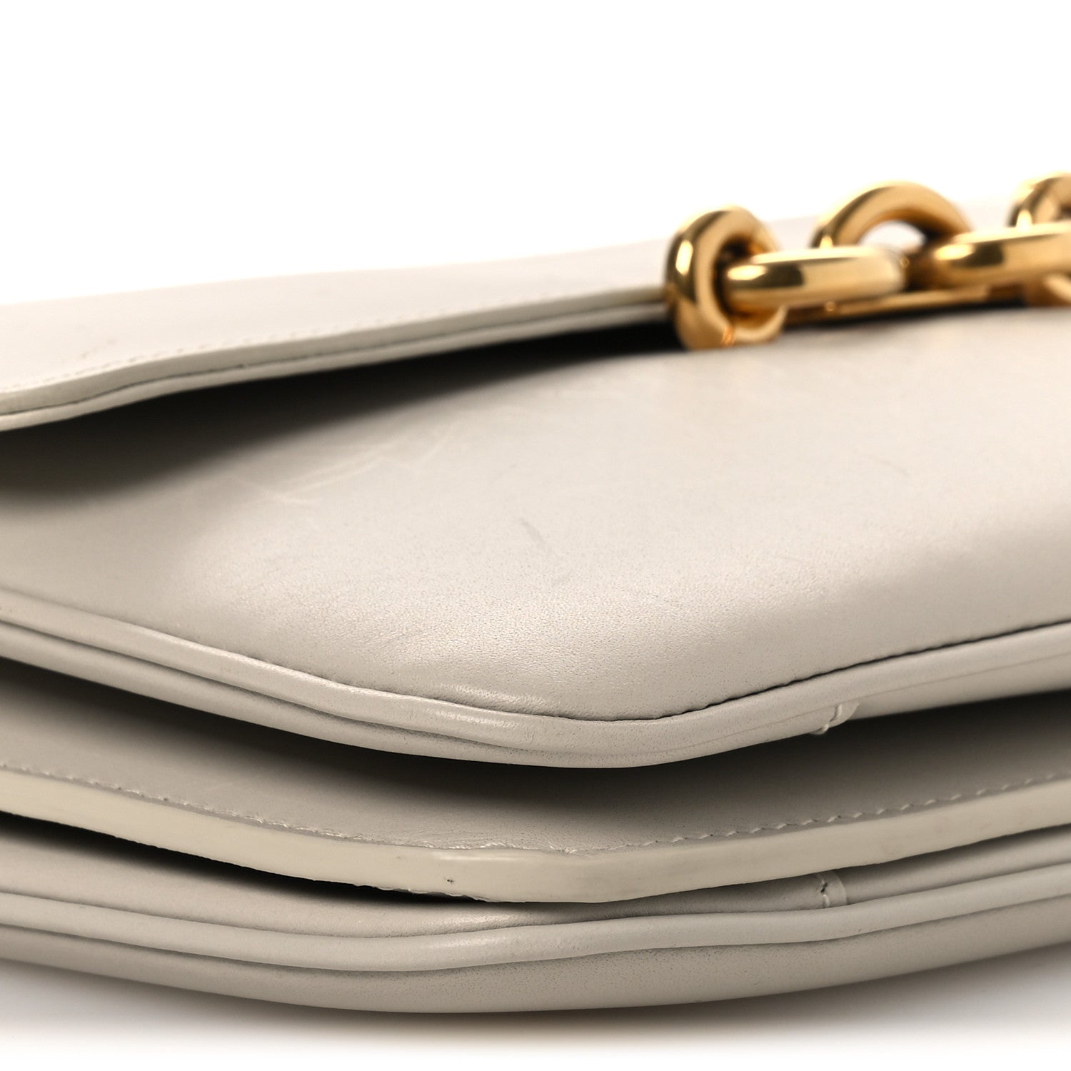 Saint Laurent Smooth Calfskin Le Maillon Satchel Crema Soft 9 of 14