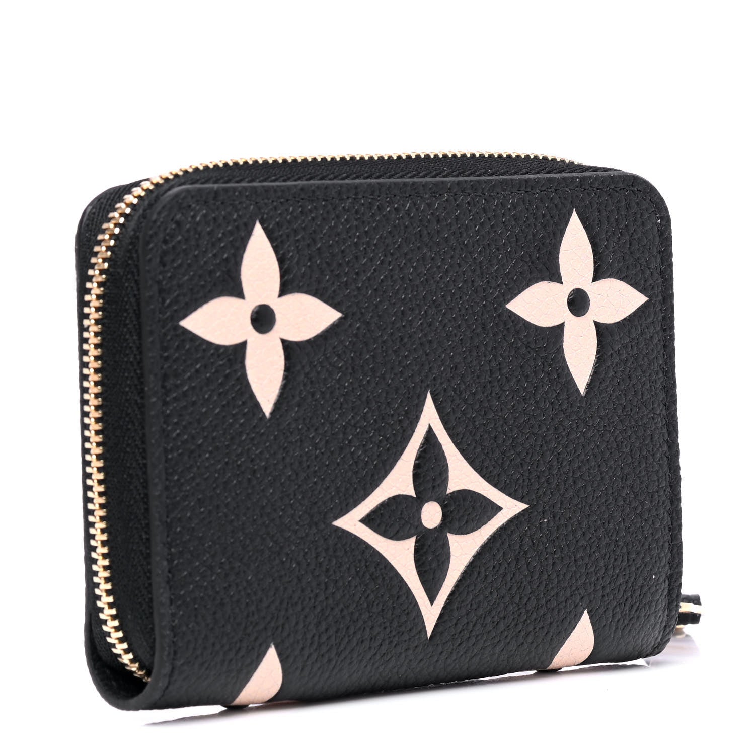 Louis Vuitton Empreinte Monogram Giant Zippy Coin Purse Black Beige 2 of 4