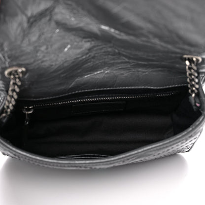 Saint Laurent Crinkled Calfskin Matelasse Monogram Niki Chain Wallet Fog 5 of 13