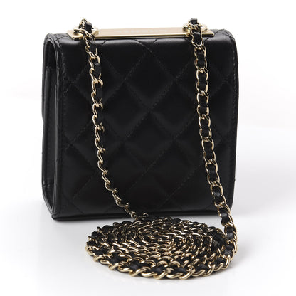 Chanel Lambskin Quilted Mini Trendy CC Chain Wallet Black 2 of 10