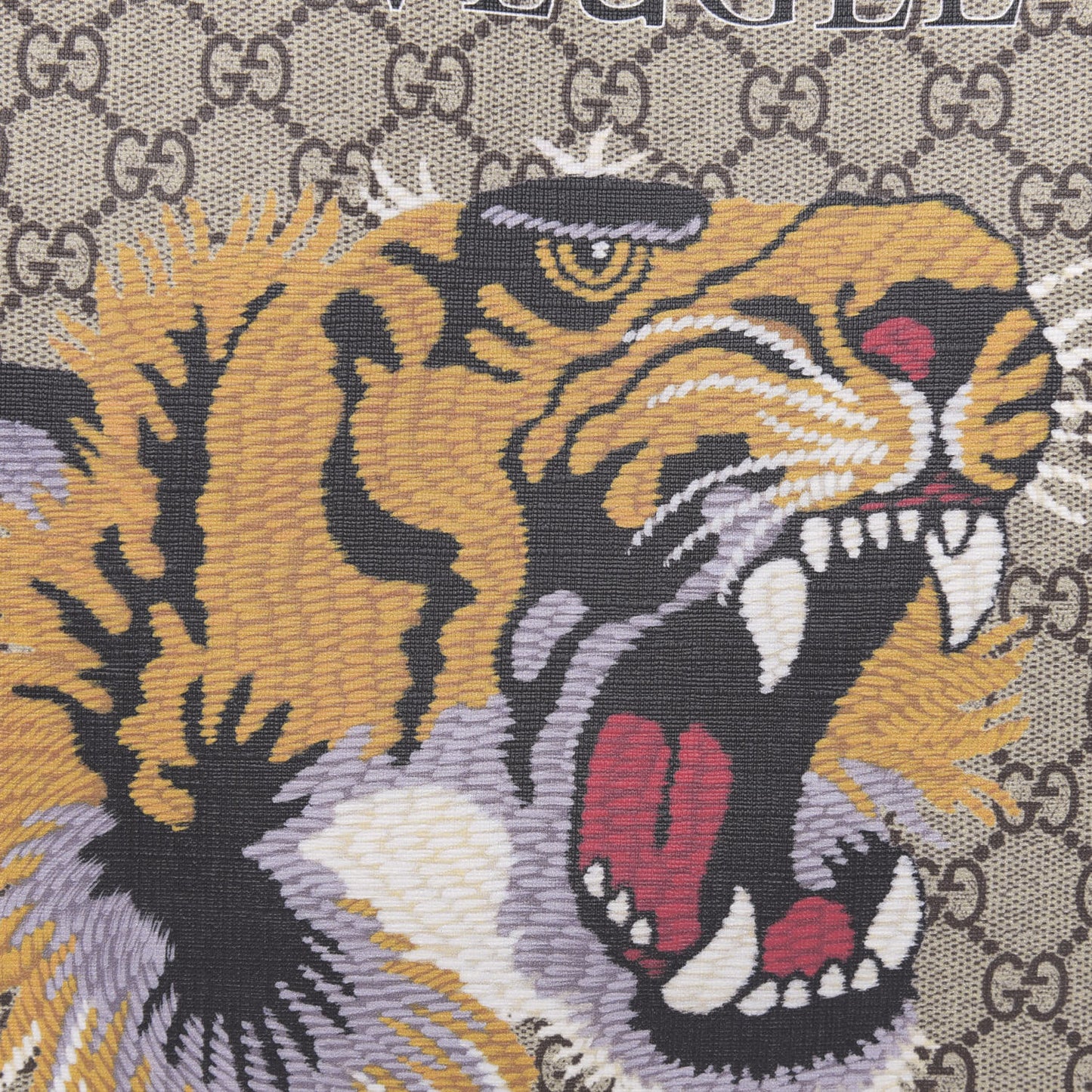 GG Supreme Monogram L'Aveugle Par Amour Print Vertical Tote Black