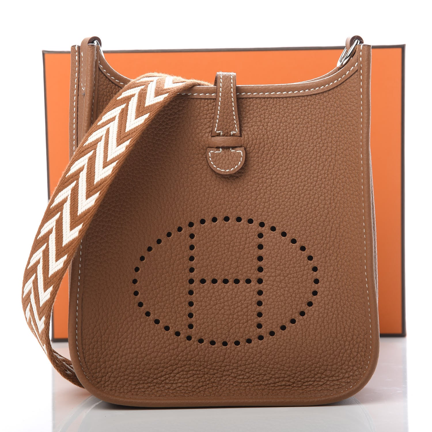 Hermes Taurillon Maurice Amazone Evelyne TPM Gold White 11 of 11