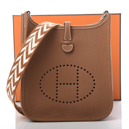 Hermes Taurillon Maurice Amazone Evelyne TPM Gold White 11 of 11