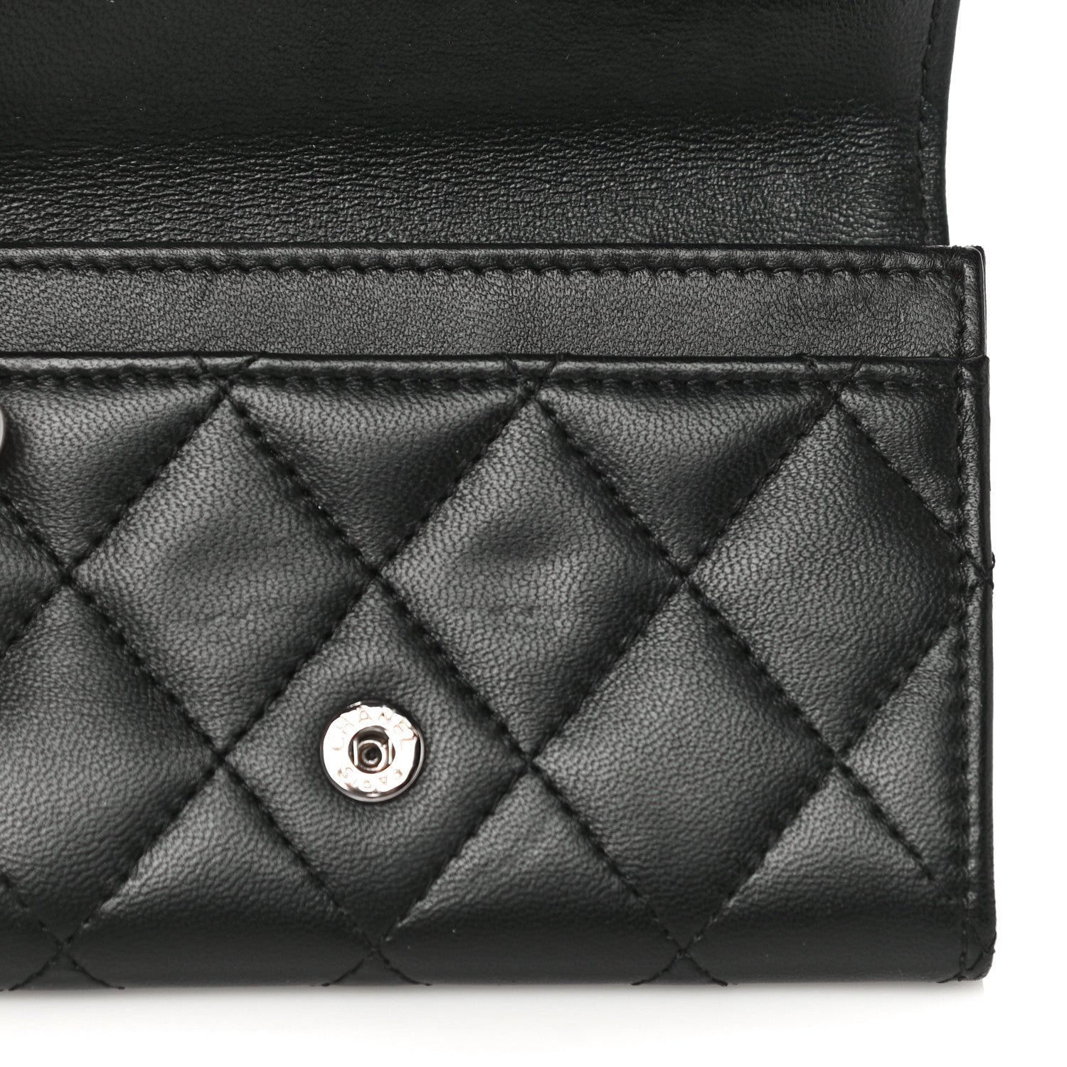 Chanel Lambskin Quilted Flap Card Holder Black 11 of 13