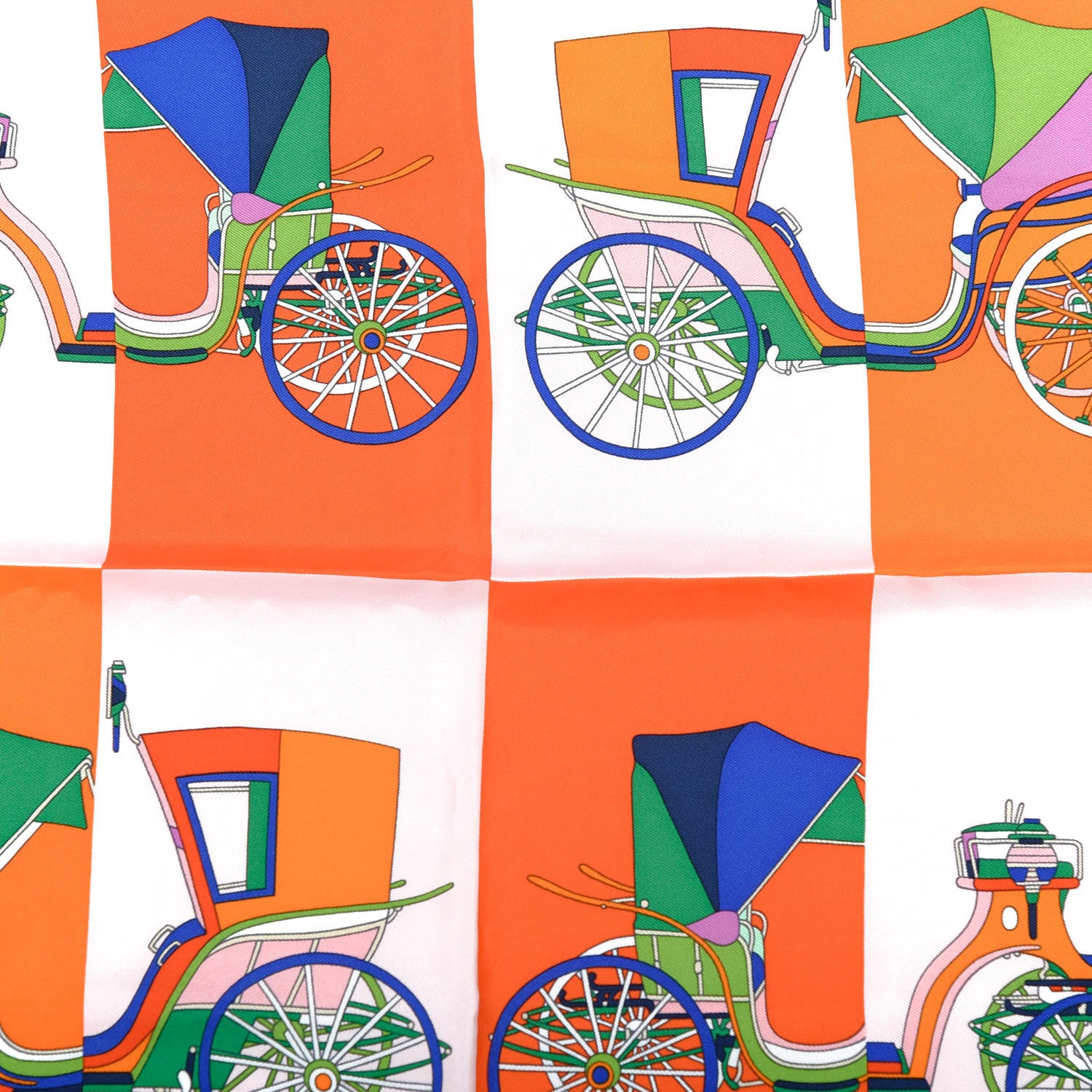 Hermes Silk Voitures Exquises Pocket Square 2 of 10