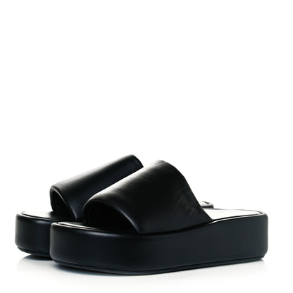 Balenciaga Smooth Nappa Logo Rise Platform Sandals 41 Black White 3 of 8