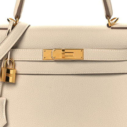 Hermes Togo Kelly Retourne 28 Craie 8 of 14