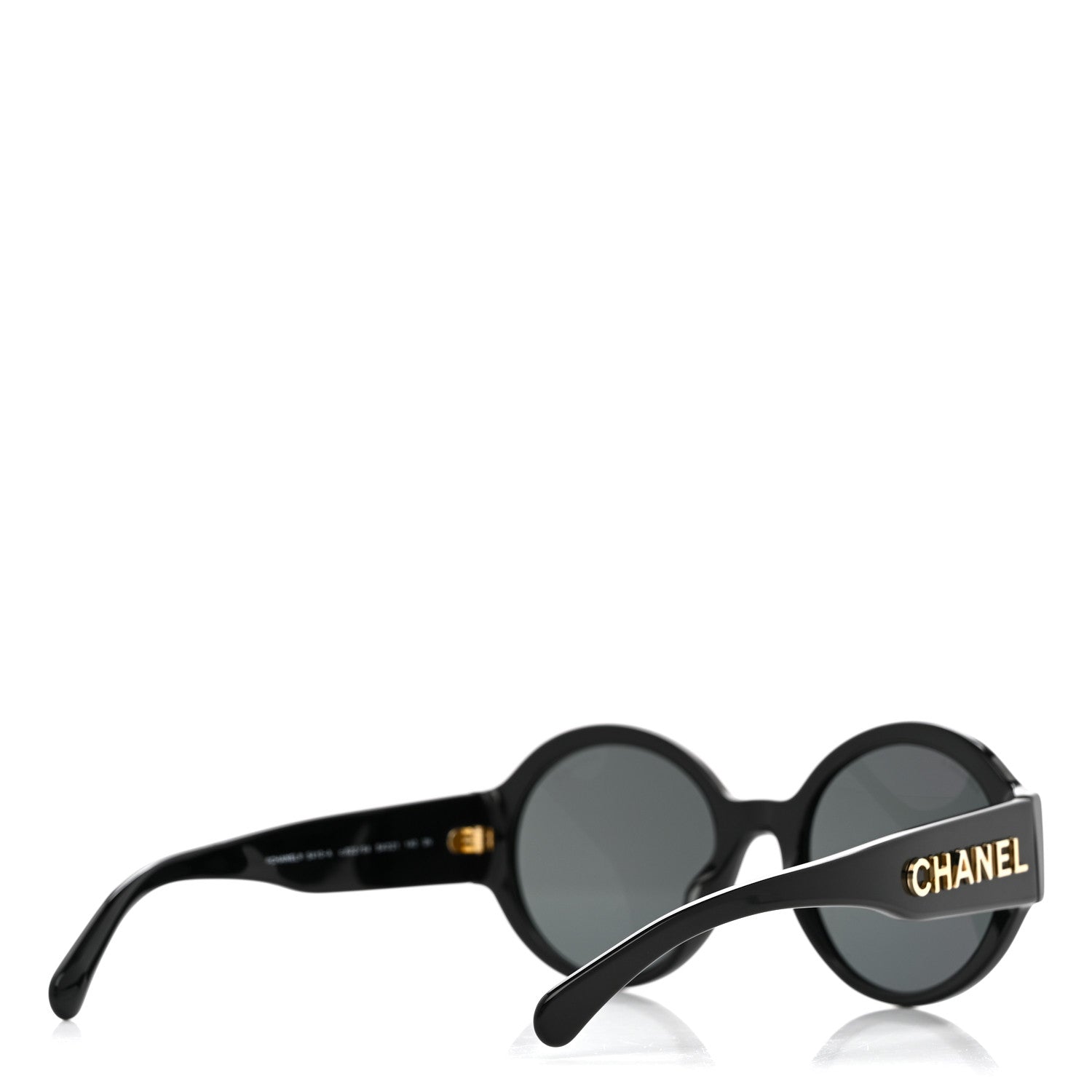 Chanel Acetate Round Sunglasses 5410-A Black 4 of 7