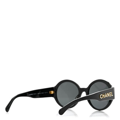Chanel Acetate Round Sunglasses 5410-A Black 4 of 7