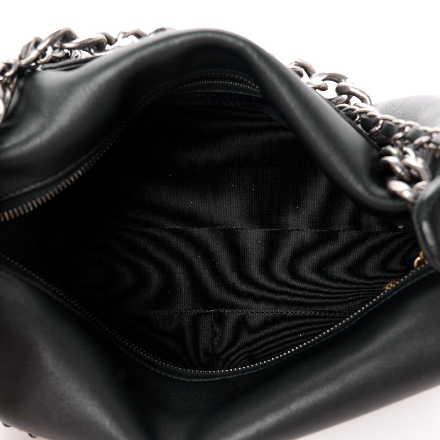 Chanel Calfskin Chain 20s Signature Hobo Black 5 of 10