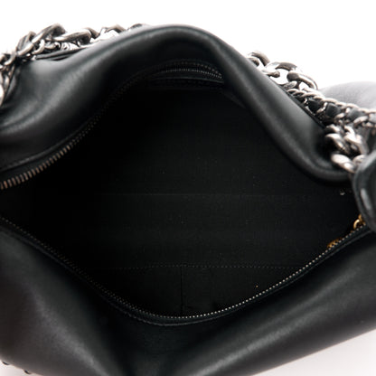 Chanel Calfskin Chain 20s Signature Hobo Black 5 of 10