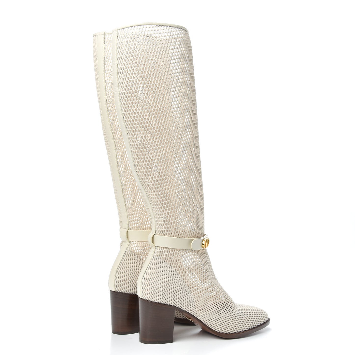 Empriente Mesh Montaigne Knee Boots 36 Off White