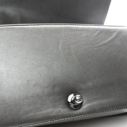 Chanel Lambskin Embossed Medium Boy Cube Flap Grey 11 of 11