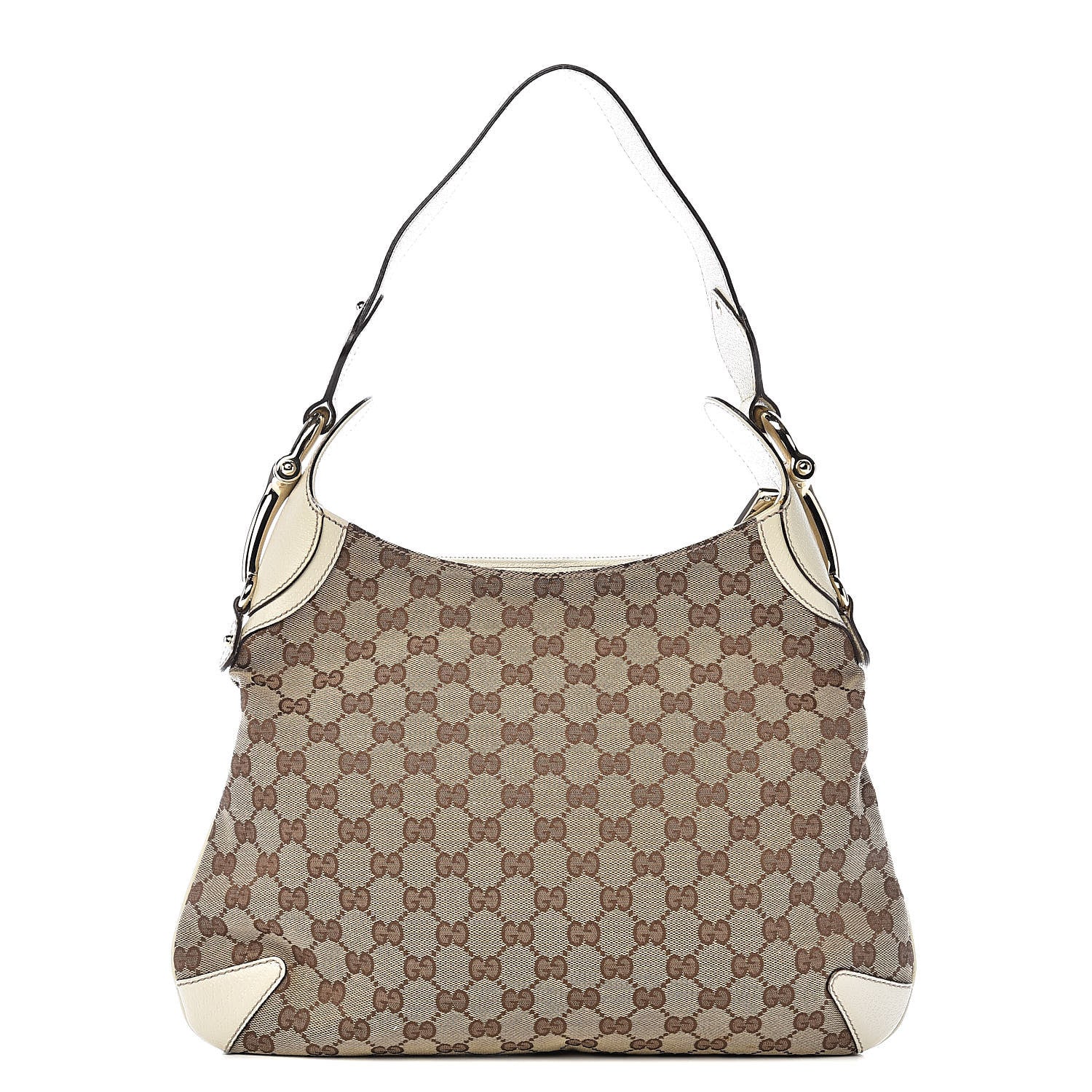 Gucci Monogram GG Creole Hobo Ivory 1 of 13