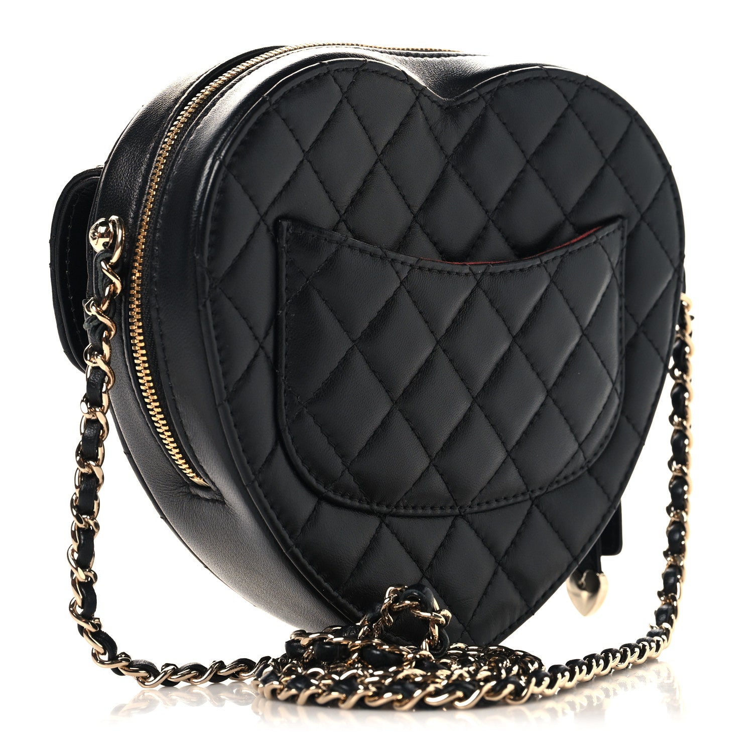 Chanel Lambskin Quilted CC In Love Heart Bag Black 3 of 11