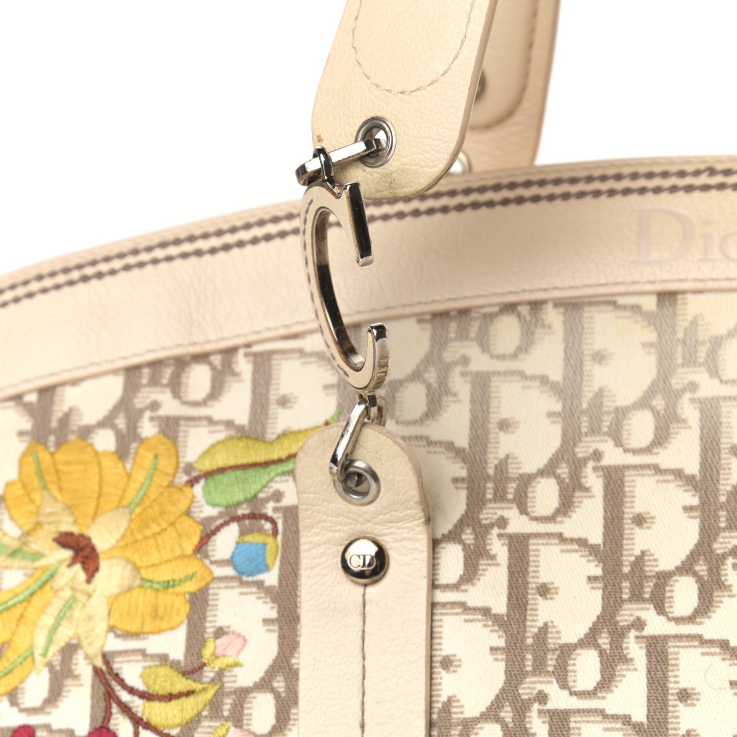 Monogram Vintage Flowers Dome Bag Beige