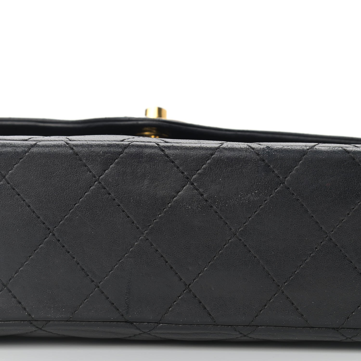 Chanel Lambskin Quilted Medium Double Flap Black 15 of 17