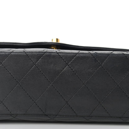 Chanel Lambskin Quilted Medium Double Flap Black 15 of 17