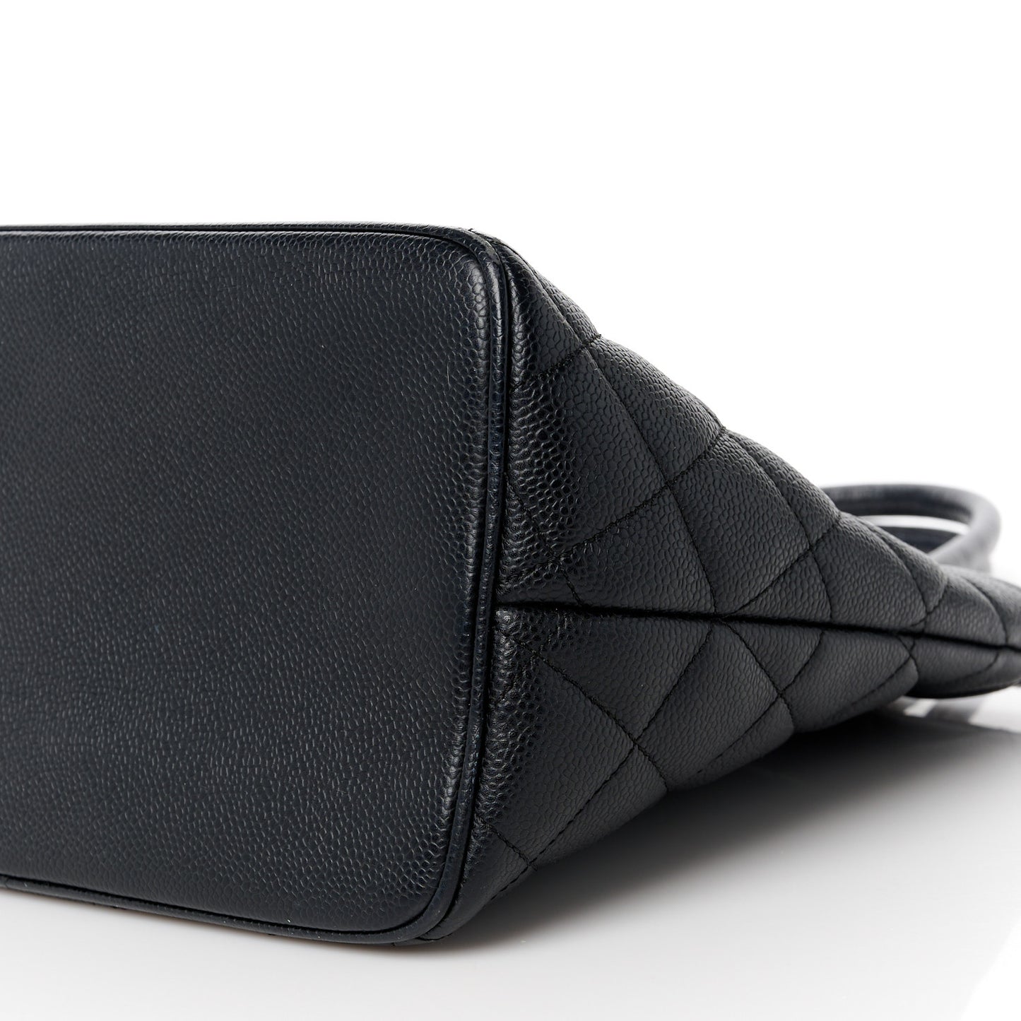 Caviar Quilted Medallion Tote Black