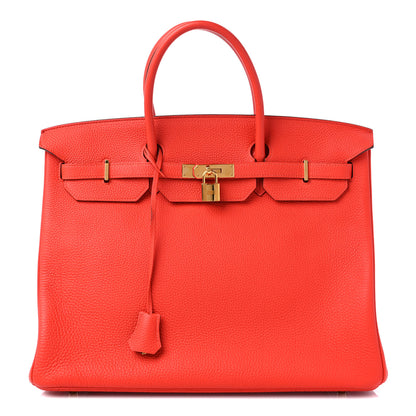 Hermes Togo Birkin 40 Capucine 1 of 13