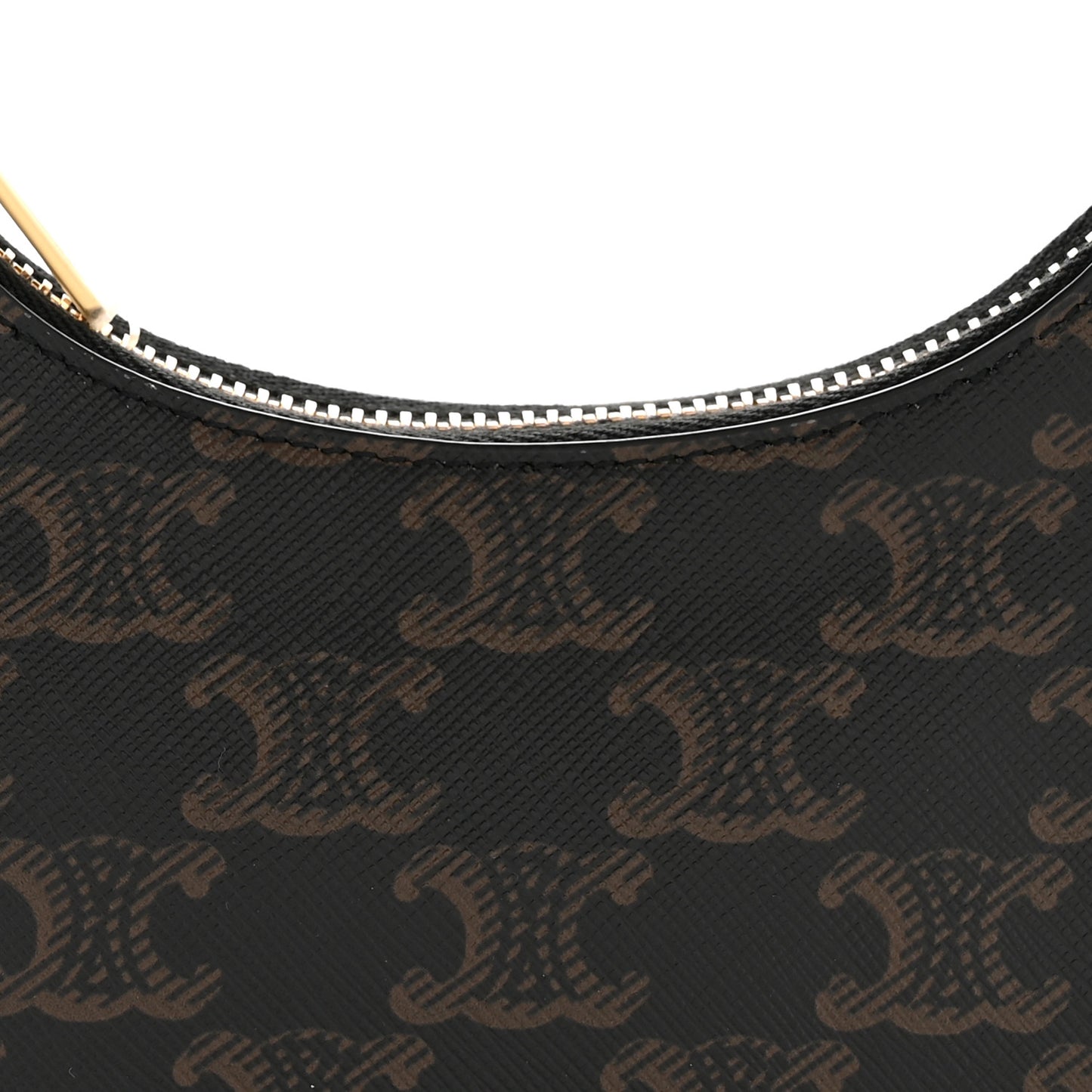 Canvas Calfskin Mini Ava Triomphe Shoulder Bag Tan