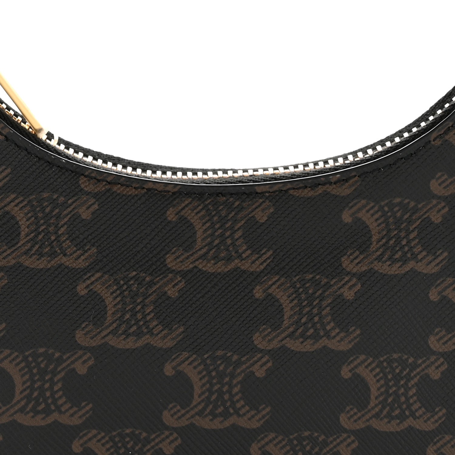 Celine Canvas Calfskin Mini Ava Triomphe Shoulder Bag Tan 8 of 11