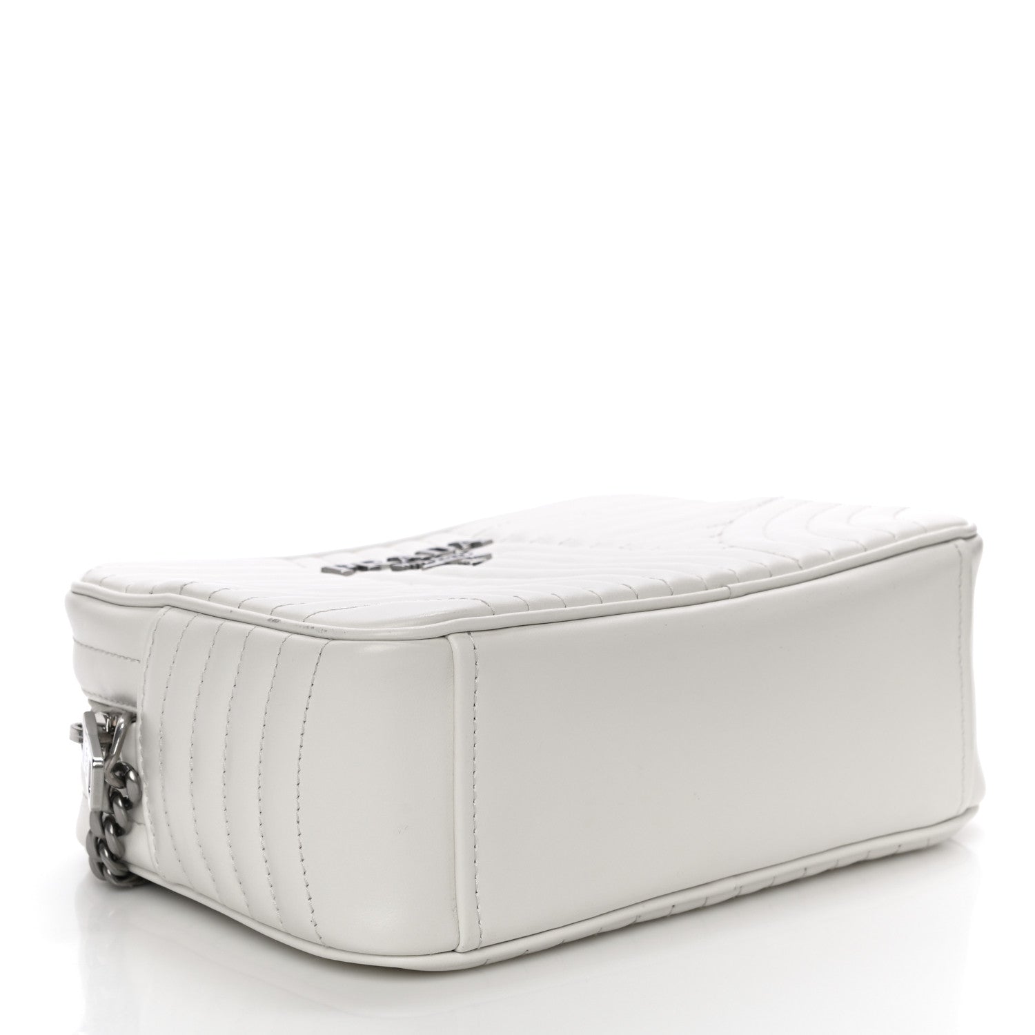 Prada Soft Calfskin Diagramme Crossbody Bag White 4 of 11