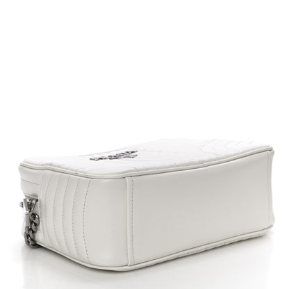 Prada Soft Calfskin Diagramme Crossbody Bag White 4 of 11
