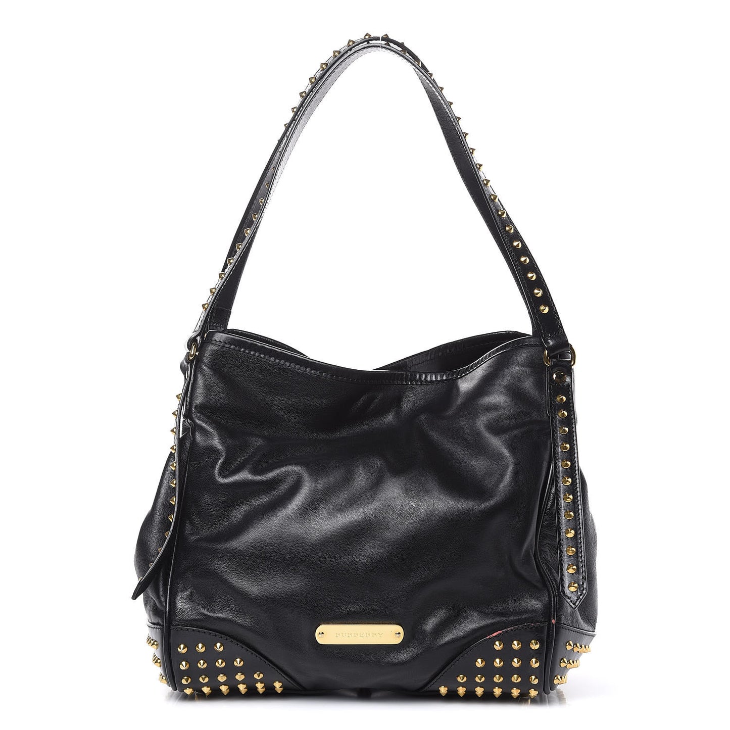 Lambskin Bridle Studs Small Canterbury Tote Black