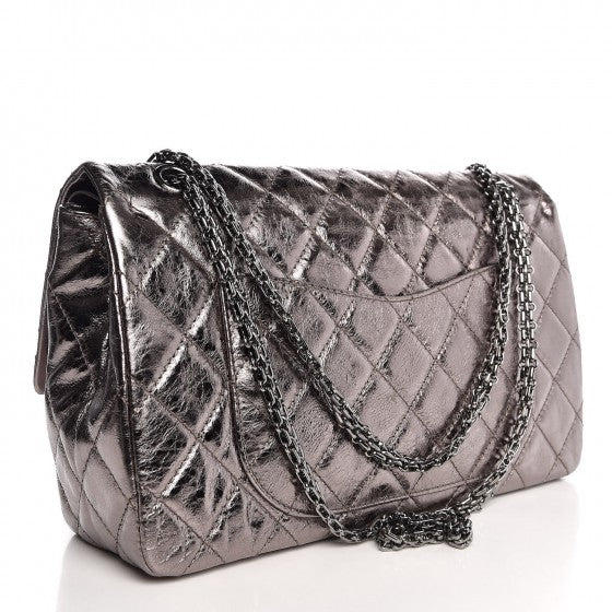 Chanel Metallic Calfskin Quilted 2.55 Reissue 227 Flap Silver 3 of 8