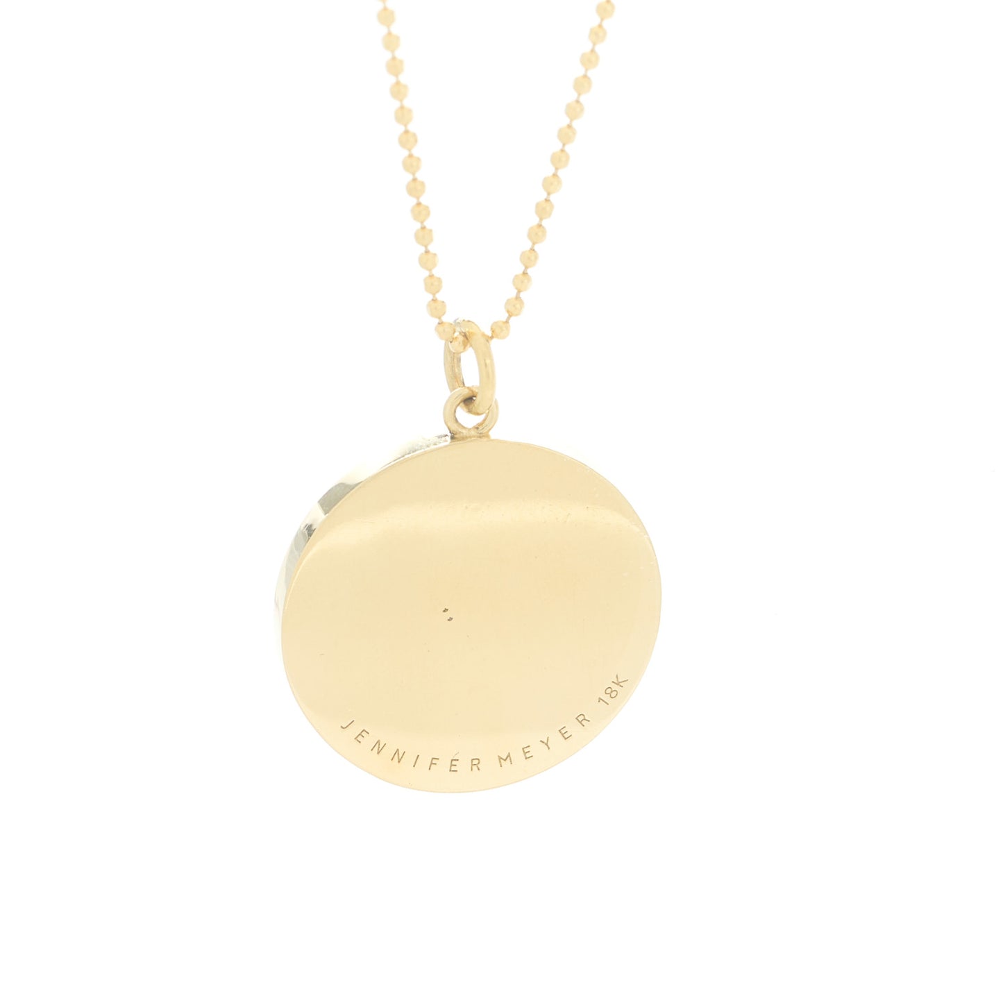 18K Yellow Gold Diamond Good Luck Pendant Necklace