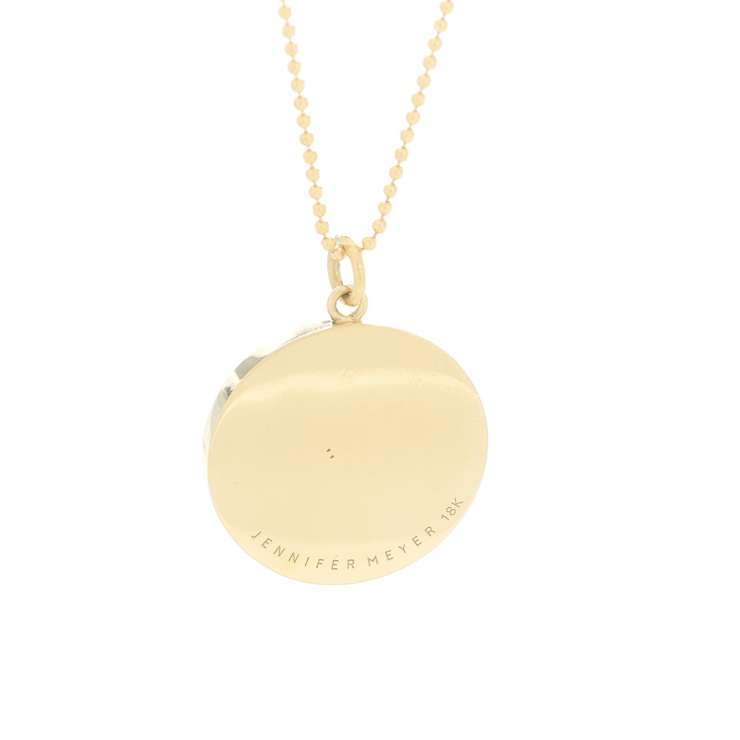 Jennifer Meyer 18K Yellow Gold Diamond Good Luck Pendant Necklace 6 of 6