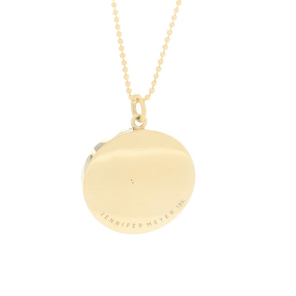 Jennifer Meyer 18K Yellow Gold Diamond Good Luck Pendant Necklace 6 of 6