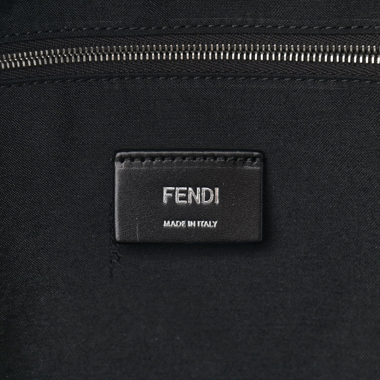 Fendi Glazed Fabric Nylon FF 1974 Diagonal Pouch Pocket Backpack Black Sunflower 6 of 9