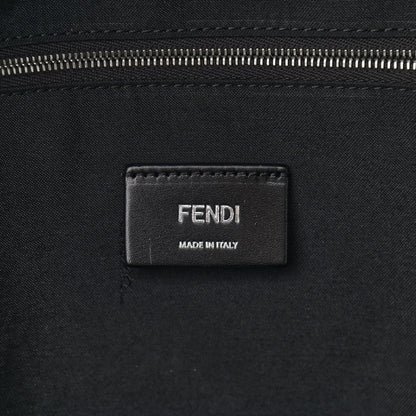 Fendi Glazed Fabric Nylon FF 1974 Diagonal Pouch Pocket Backpack Black Sunflower 6 of 9