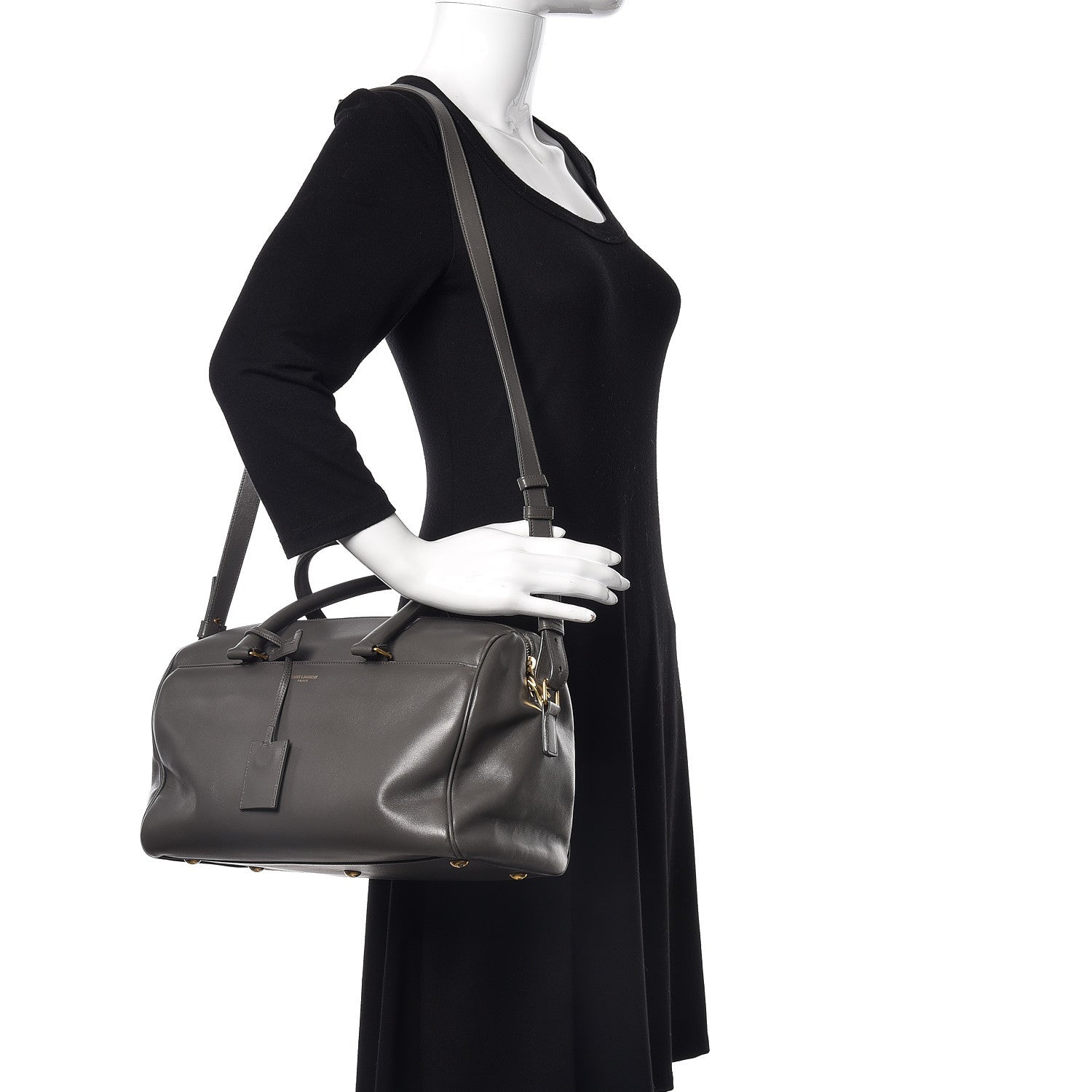 Saint Laurent Calfskin Classic Duffle 6 Earth 2 of 12