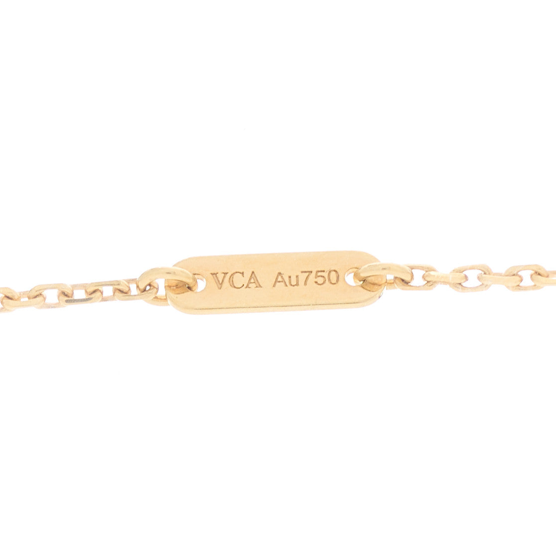 18K Yellow Gold Mother of Pearl Sweet Alhambra Pendant Necklace