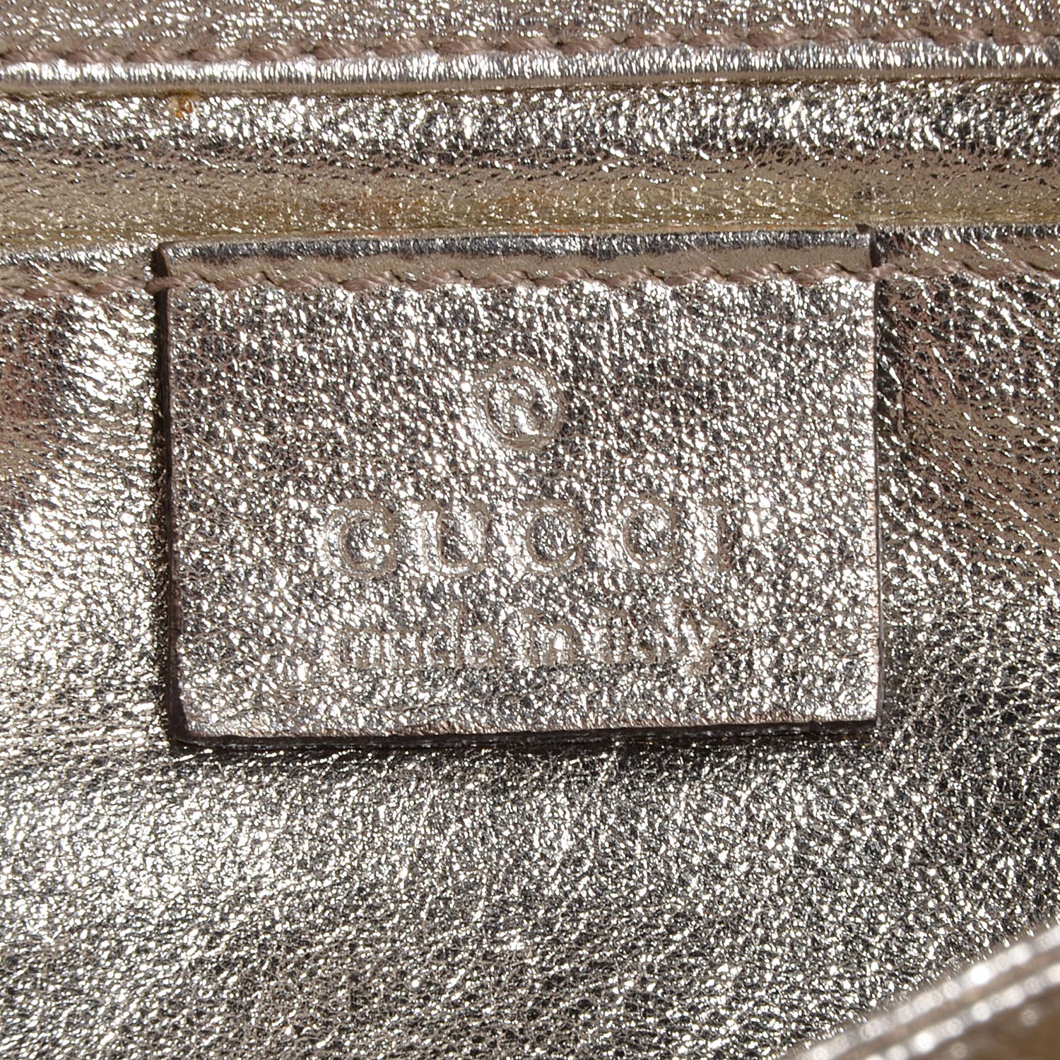 Gucci Leather Papillon Crest Evening Bag Metallic Gold 6 of 7