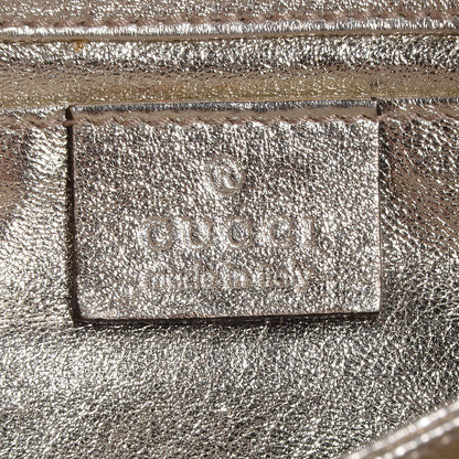 Gucci Leather Papillon Crest Evening Bag Metallic Gold 6 of 7
