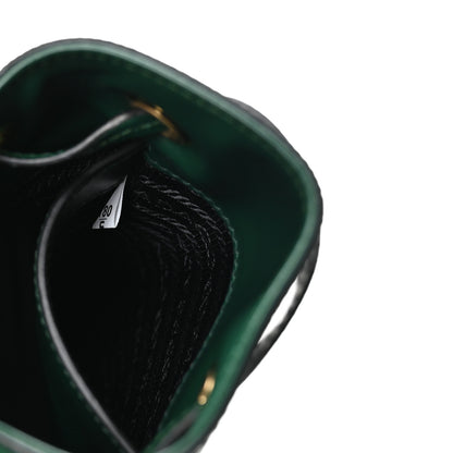 Prada Saffiano Cuir Bucket Bag Biliardo 7 of 10