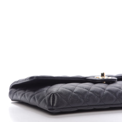Chanel Caviar Quilted Flap Clutch Navy Blue 6 of 10
