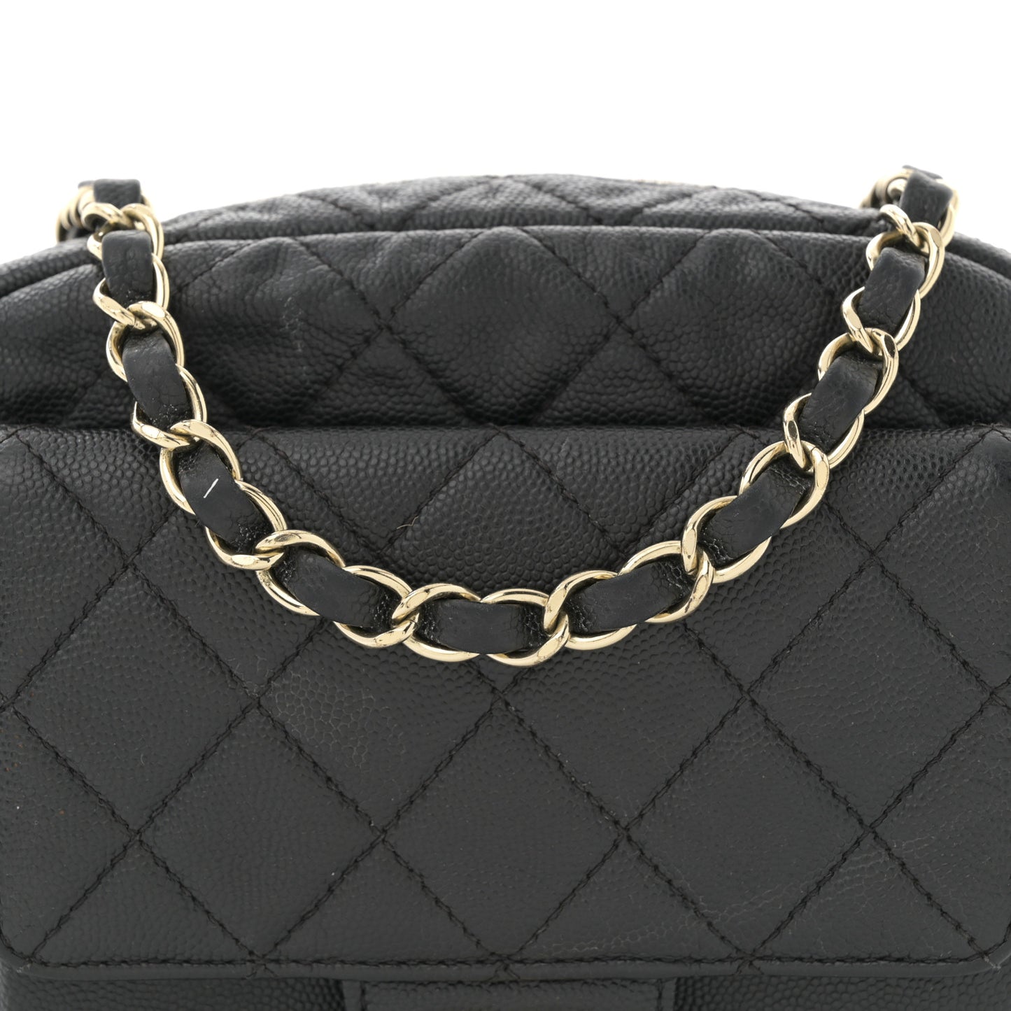 Caviar Quilted CC Day Camera Case Black