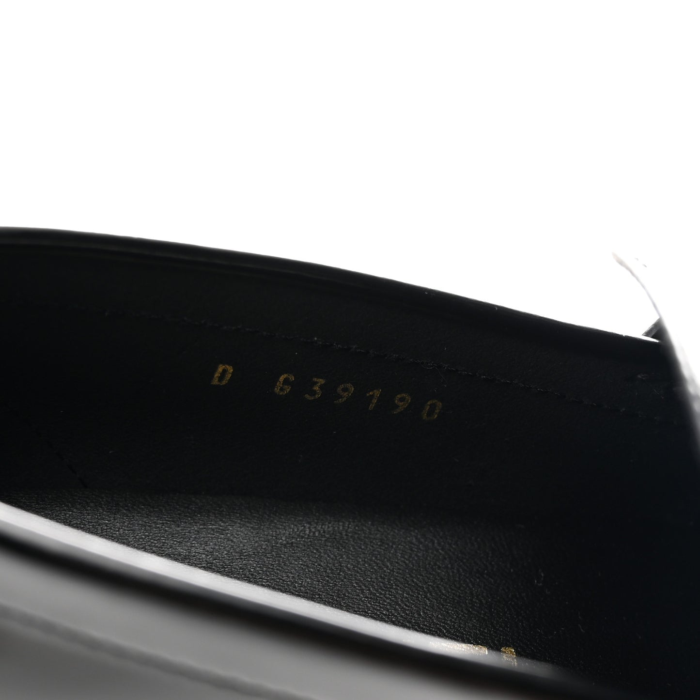 Shiny Calfskin Logo Loafers 37 Black
