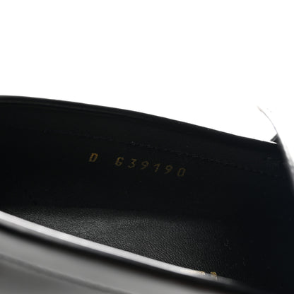 Chanel Shiny Calfskin Logo Loafers 37 Black 9 of 10