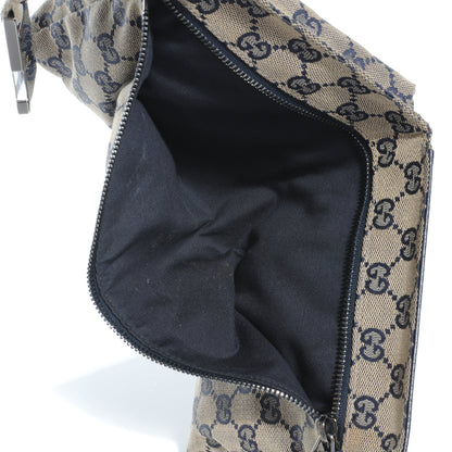 Gucci GG Monogram Web Double Pocket Belt Bag Navy 10 of 10