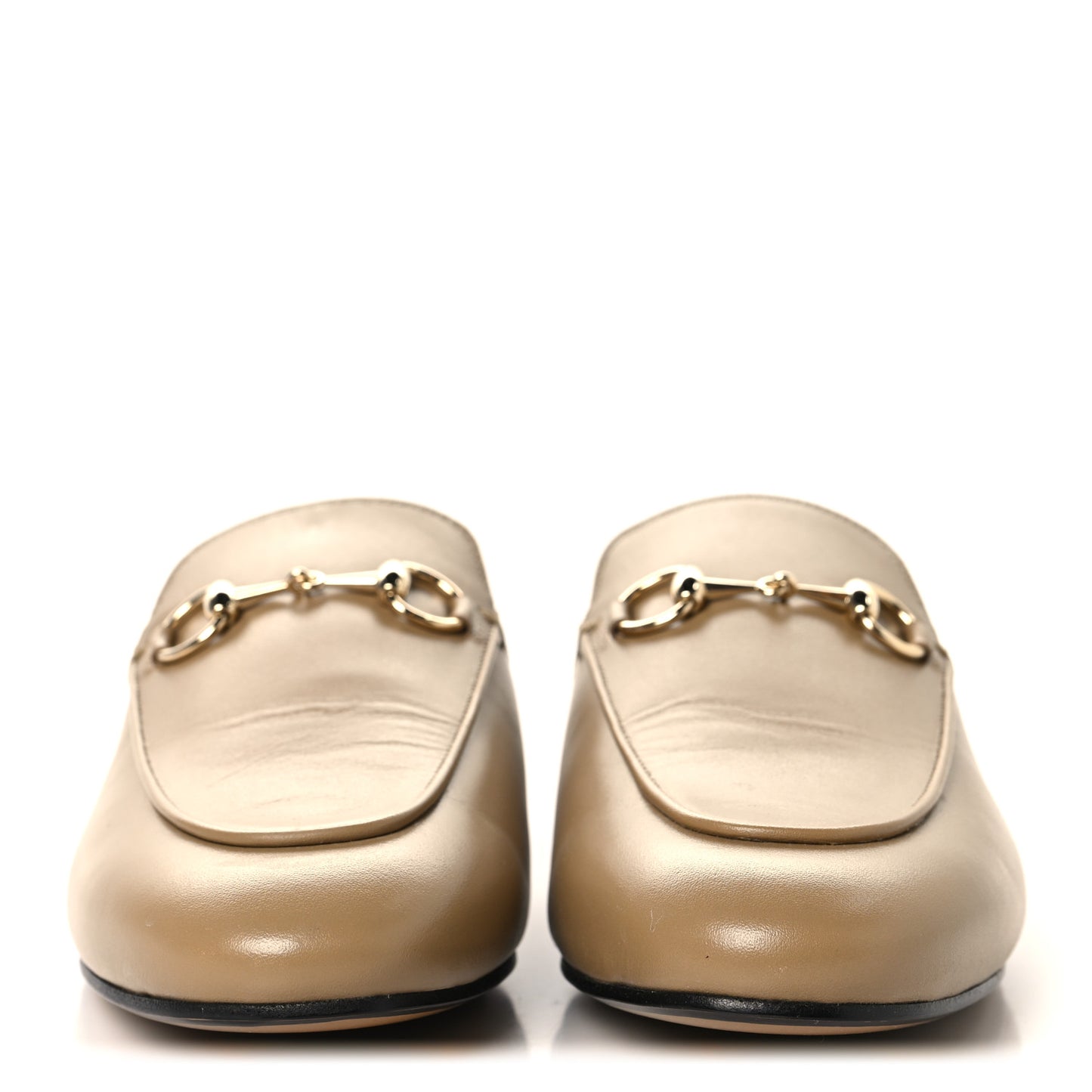 Calfskin Womens Princetown Slippers 37.5 Gloomy Almond