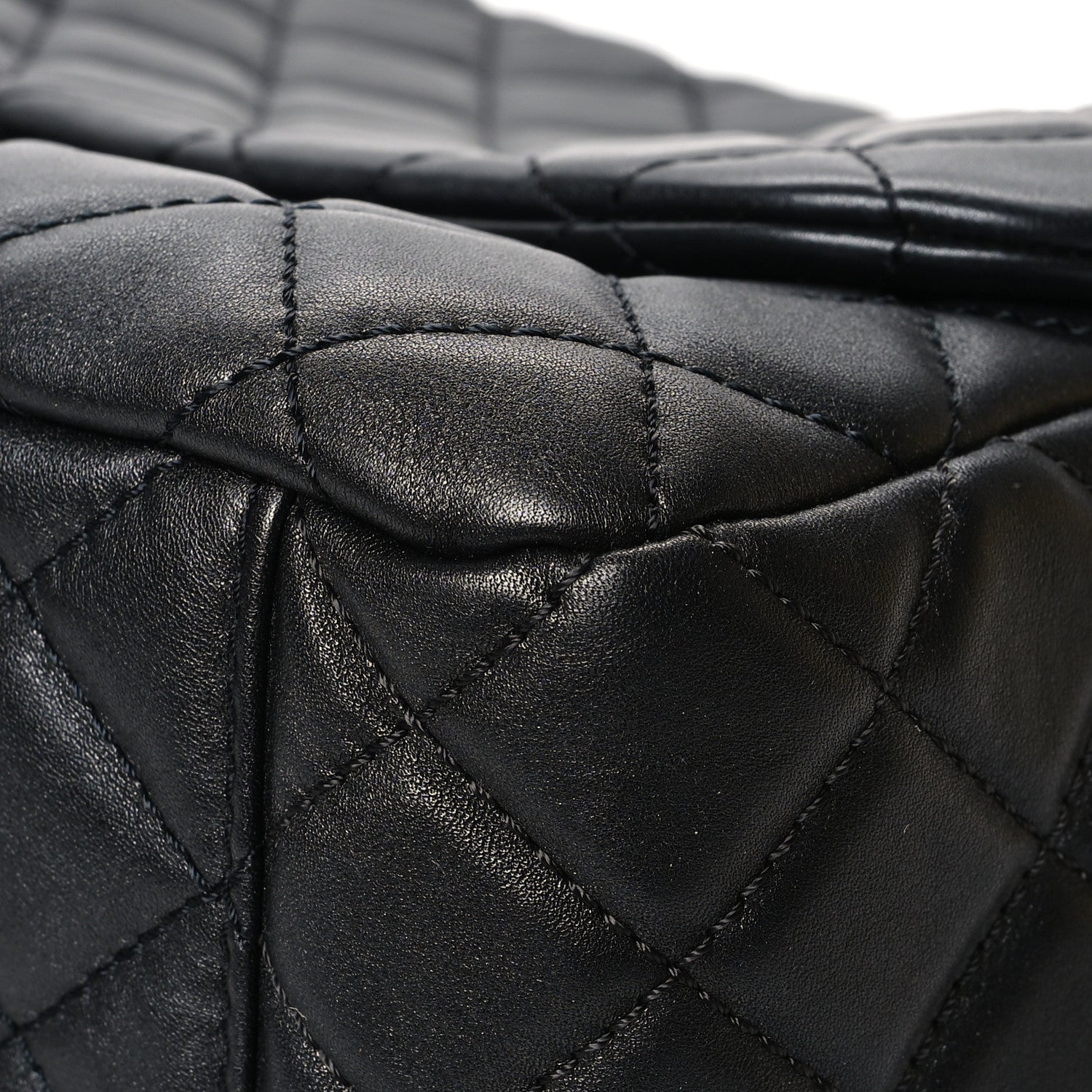 Chanel Metallized Calfskin Quilted Small XXL Travel Flap Bag Black 10 of 12