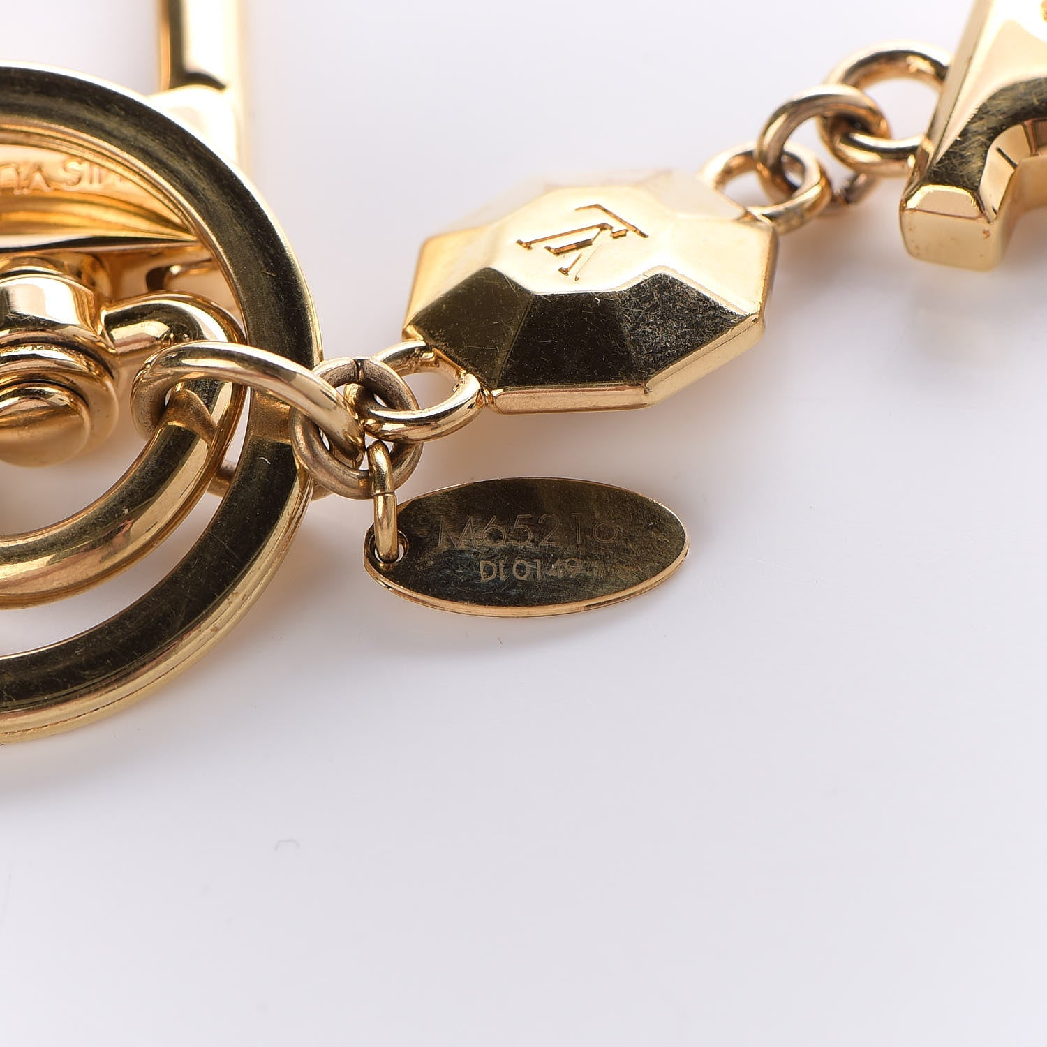 Louis Vuitton LV Facettes Bag Charm Key Holder Gold 3 of 7